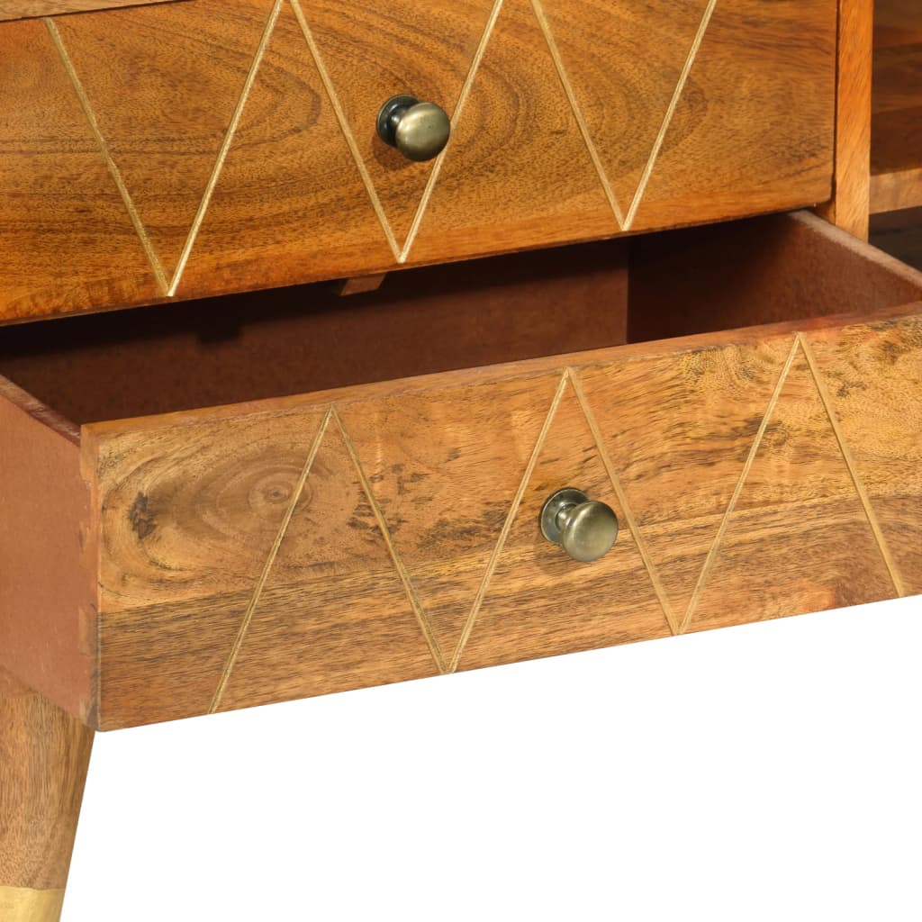 vidaXL Έπιπλο Τηλεόρασης 85 x 35 x 47 εκ. από Μασίφ Ξύλο Μάνγκο