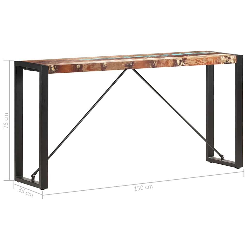 vidaXL Τραπέζι Κονσόλα 150 x 35 x 76 εκ. από Μασίφ Ανακυκλωμένο Ξύλο