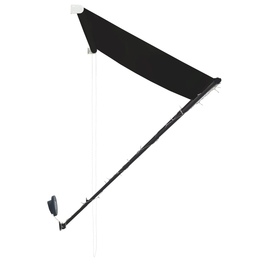 vidaXL Τέντα Συρόμενη με LED Ανθρακί 100 x 150 εκ.