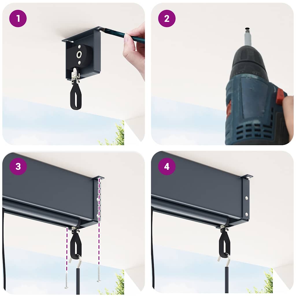 vidaXL Στόρι Σκίασης Ρόλερ Εξωτερικού Χώρου Πορτοκαλί/Καφέ 160x250 εκ.