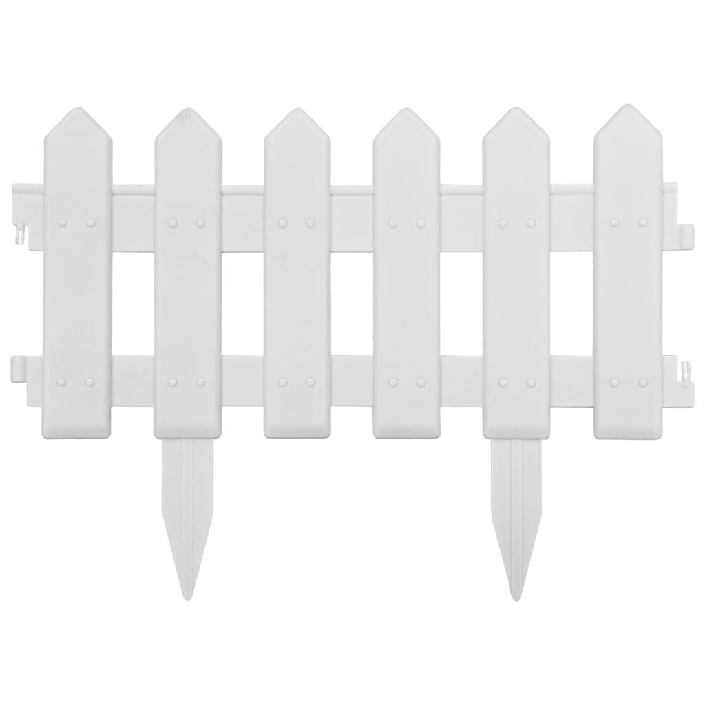 vidaXL Μπορντούρες Γκαζόν 25 τεμ. Λευκές 10 μ. από Πολυπροπυλένιο