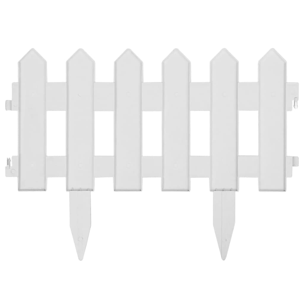 vidaXL Μπορντούρες Γκαζόν 25 τεμ. Λευκές 10 μ. από Πολυπροπυλένιο