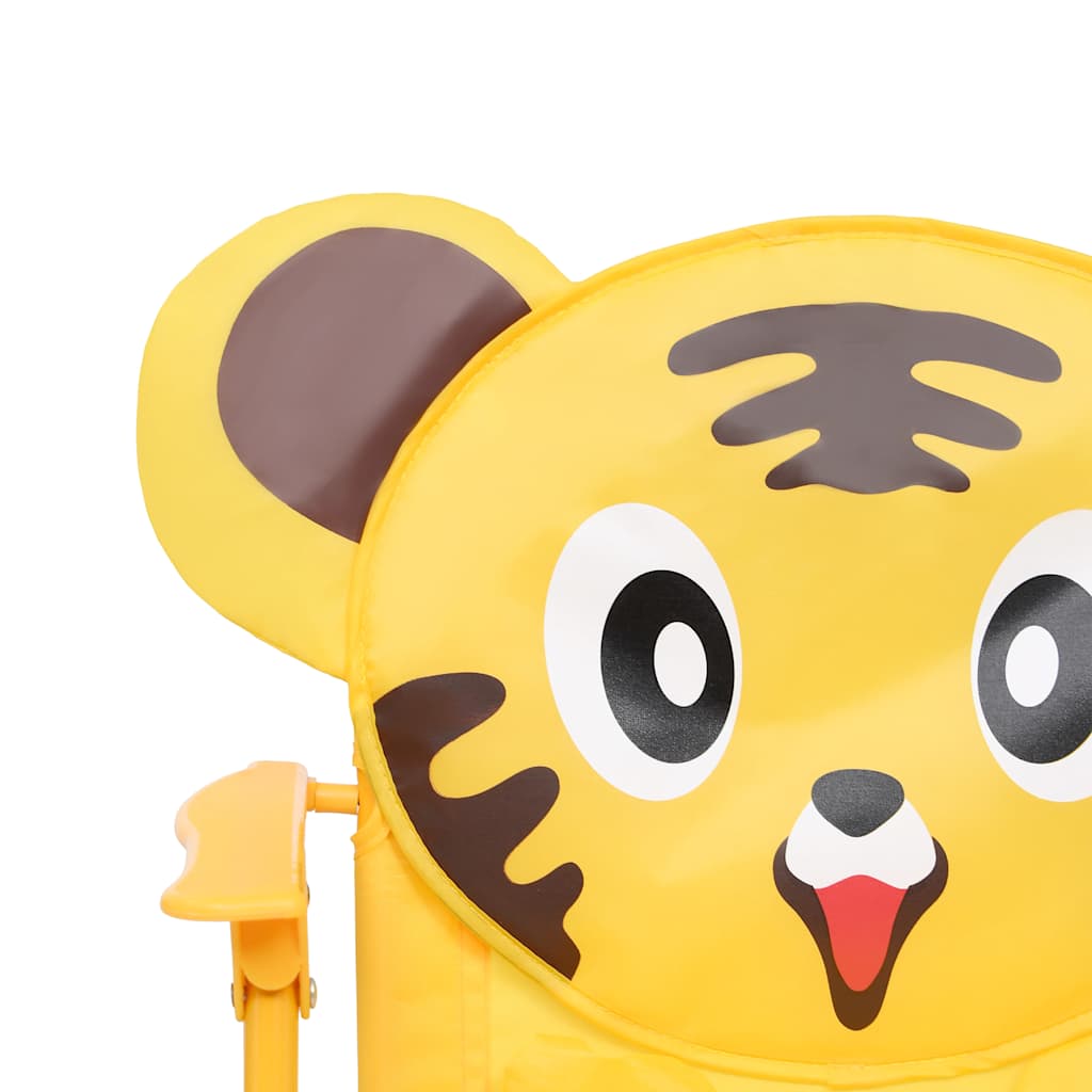 vidaXL Σετ Επίπλων Bistro Κήπου Παιδικό 3 τεμ. Κίτρινο με Ομπρέλα