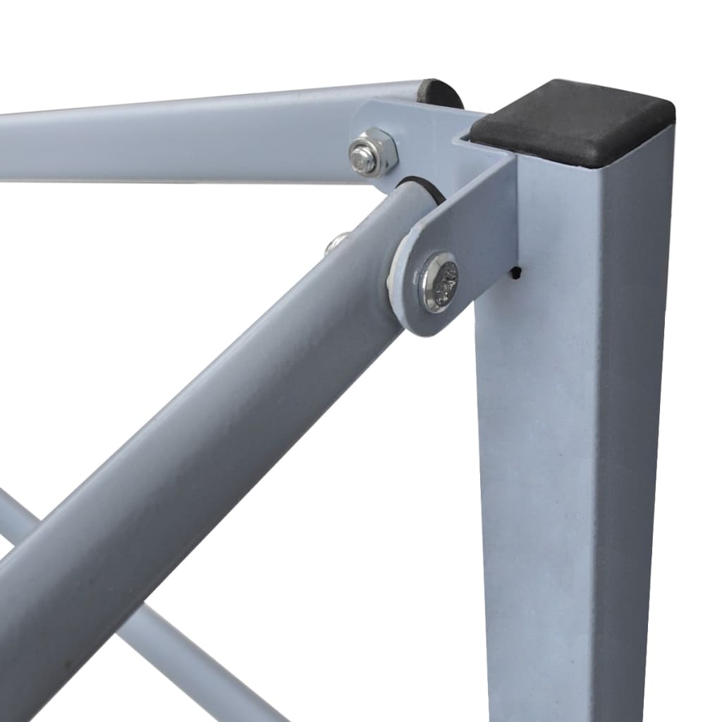 vidaXL Κιόσκι Πτυσσόμενο Επαγγελματικό Λευκό 3 x 3 μ. Ατσάλινο