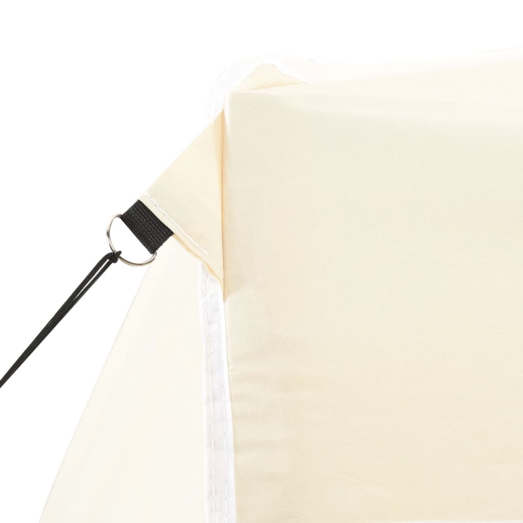 vidaXL Κιόσκι Πτυσσόμενο με 4 Πλευρικά Τοιχώματα Κρεμ 2x2 μ. Ατσάλινο