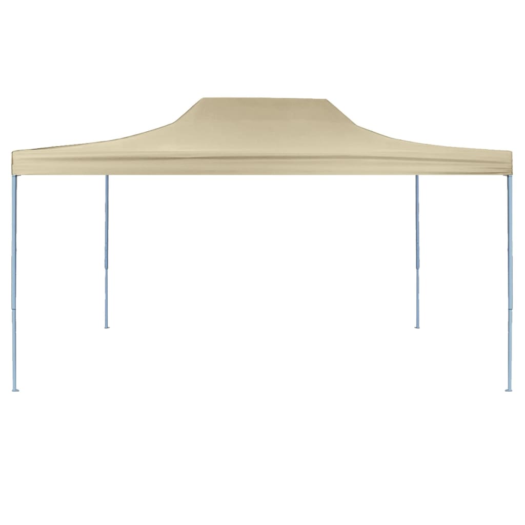 vidaXL Κιόσκι Πτυσσόμενο Επαγγελματικό Κρεμ 3 x 4 μ. Ατσάλινο