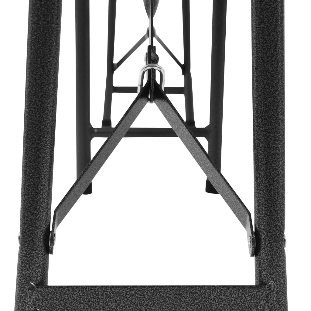 vidaXL Παγκάκια Κήπου Πτυσσόμενα 2 τεμ. Μαύρα 180 εκ. από HDPE