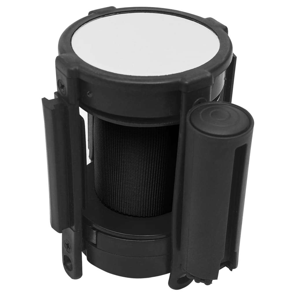 vidaXL Διαχωριστικός Ιμάντας Ανασυρόμενος Μαύρος 200 εκ.