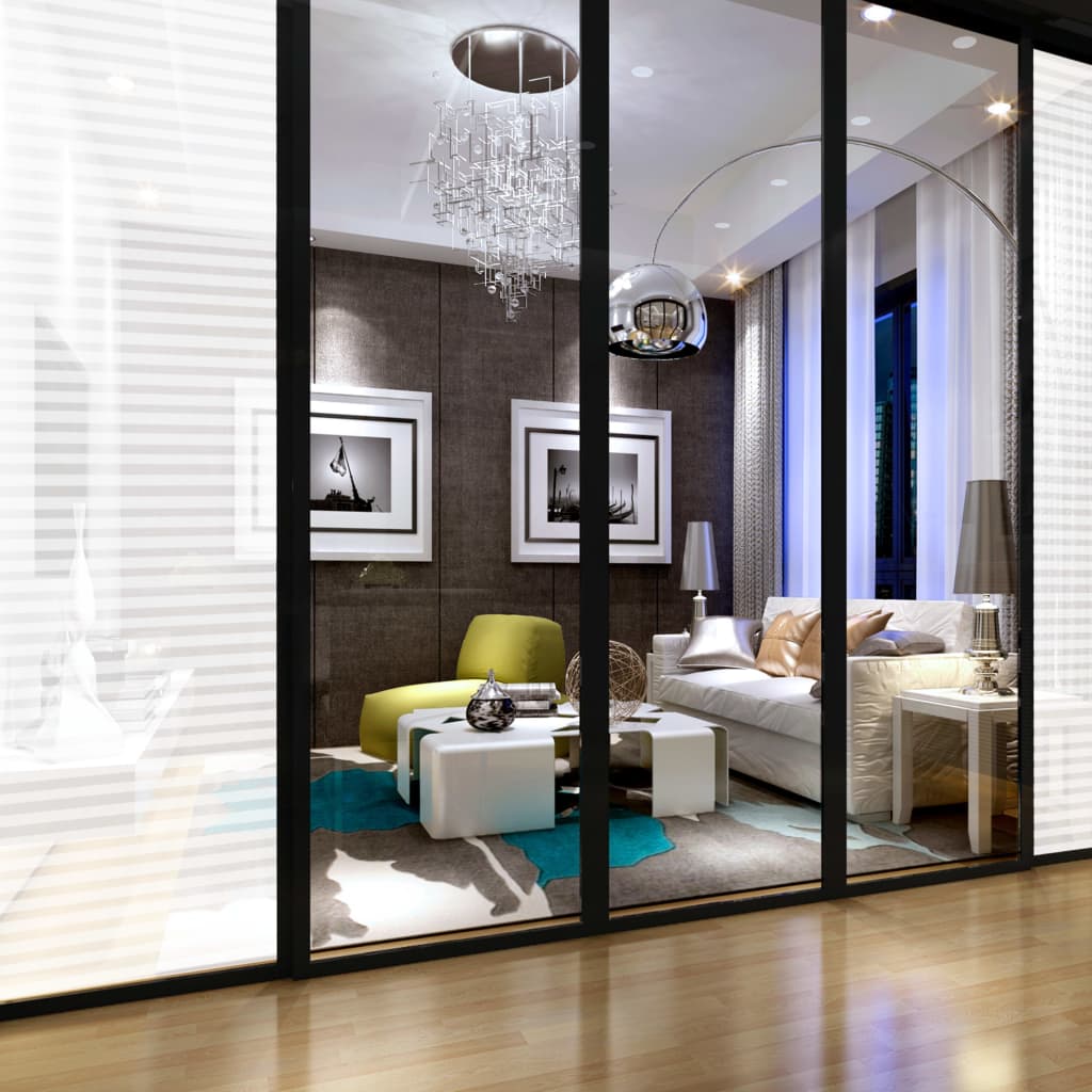 vidaXL Μεμβράνη Παραθύρου Ματ Σχεδίαση με Ρίγες 0,9x50 μ. PVC