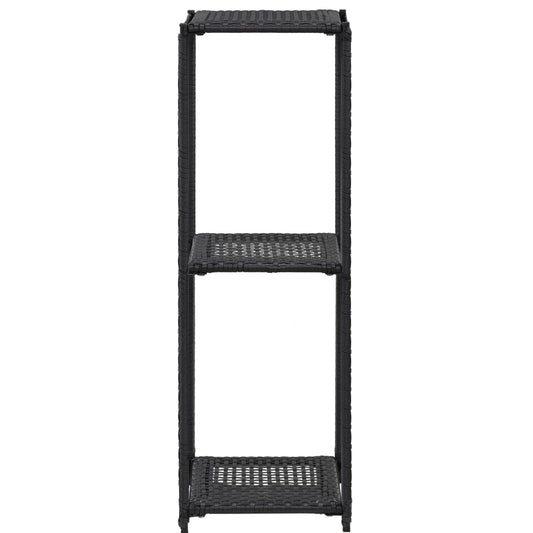 vidaXL Ραφιέρα Αποθήκευσης Μαύρη 30x30x90 εκ. από Συνθετικό Ρατάν