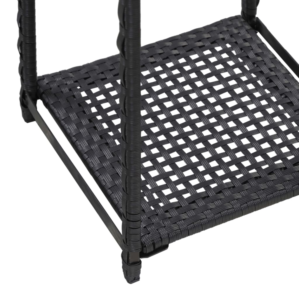 vidaXL Ραφιέρα Αποθήκευσης Μαύρη 30x30x90 εκ. από Συνθετικό Ρατάν