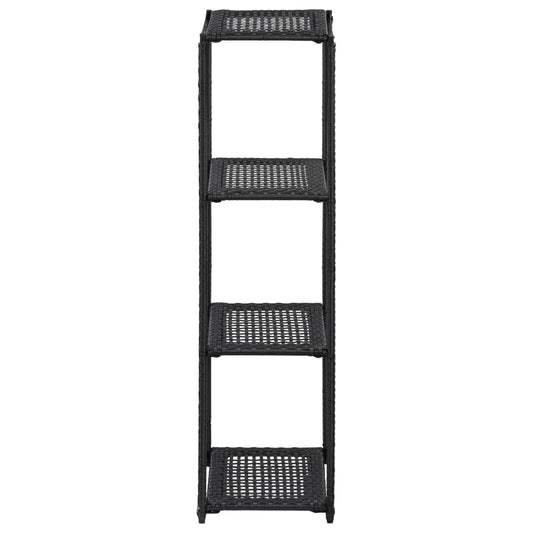 vidaXL Ραφιέρα Αποθήκευσης Μαύρη 30x30x120 εκ. από Συνθετικό Ρατάν