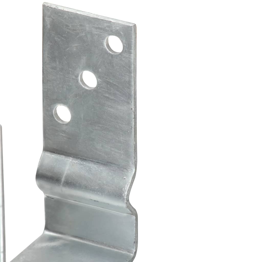 vidaXL Στηρίγματα Περίφραξης 6 τεμ. Ασημί 10x6x15 εκ. Γαλβαν. Ατσάλι