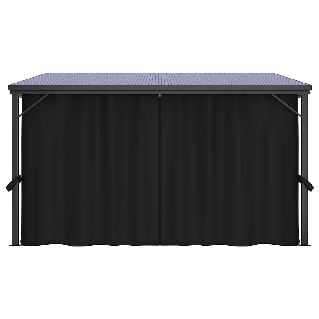 vidaXL Κιόσκι με Κουρτίνα Ανθρακί 405 x 294 x 244 εκ.