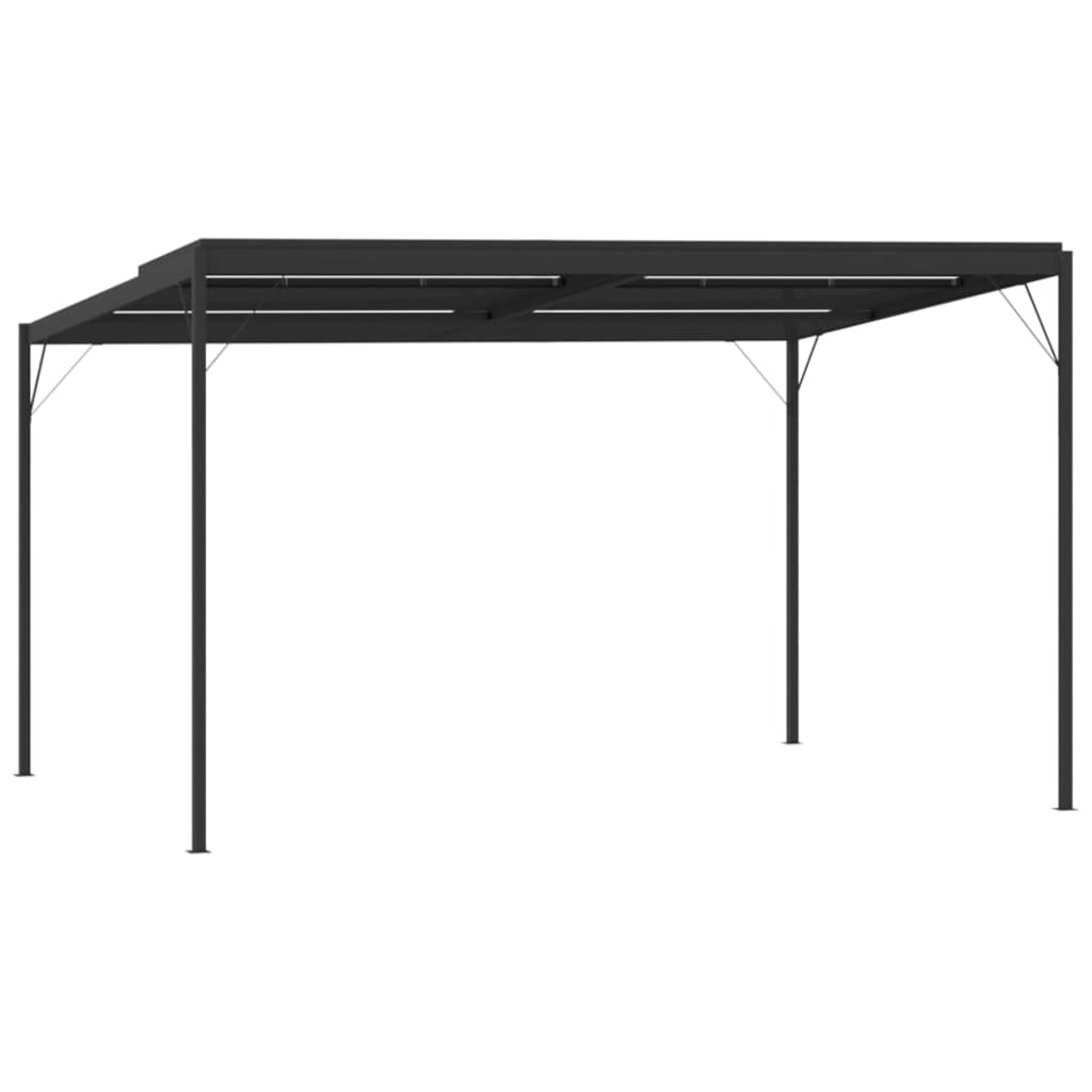 vidaXL Κιόσκι με Οροφή Ανθρακί 4 x 3 x 2,5 μ. από Αλουμίνιο & Ατσάλι