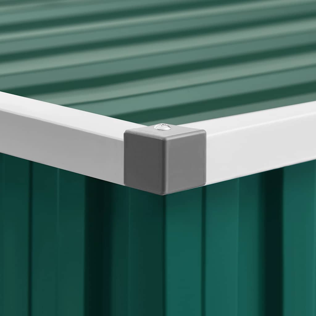 vidaXL Αποθήκη Κήπου Πράσινη 195x198x159 εκ. από Γαλβανισμένο Ατσάλι