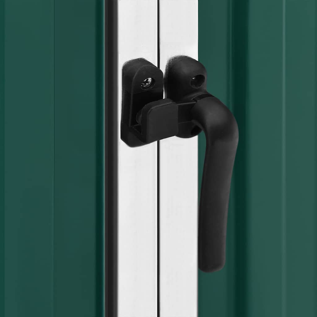 vidaXL Αποθήκη Κήπου Πράσινη 195x198x159 εκ. από Γαλβανισμένο Ατσάλι