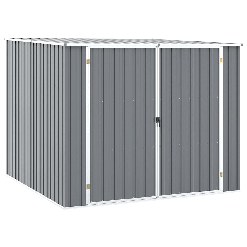 vidaXL Αποθήκη Κήπου Γκρι 195 x 198 x 159 εκ. από Γαλβανισμένο Ατσάλι