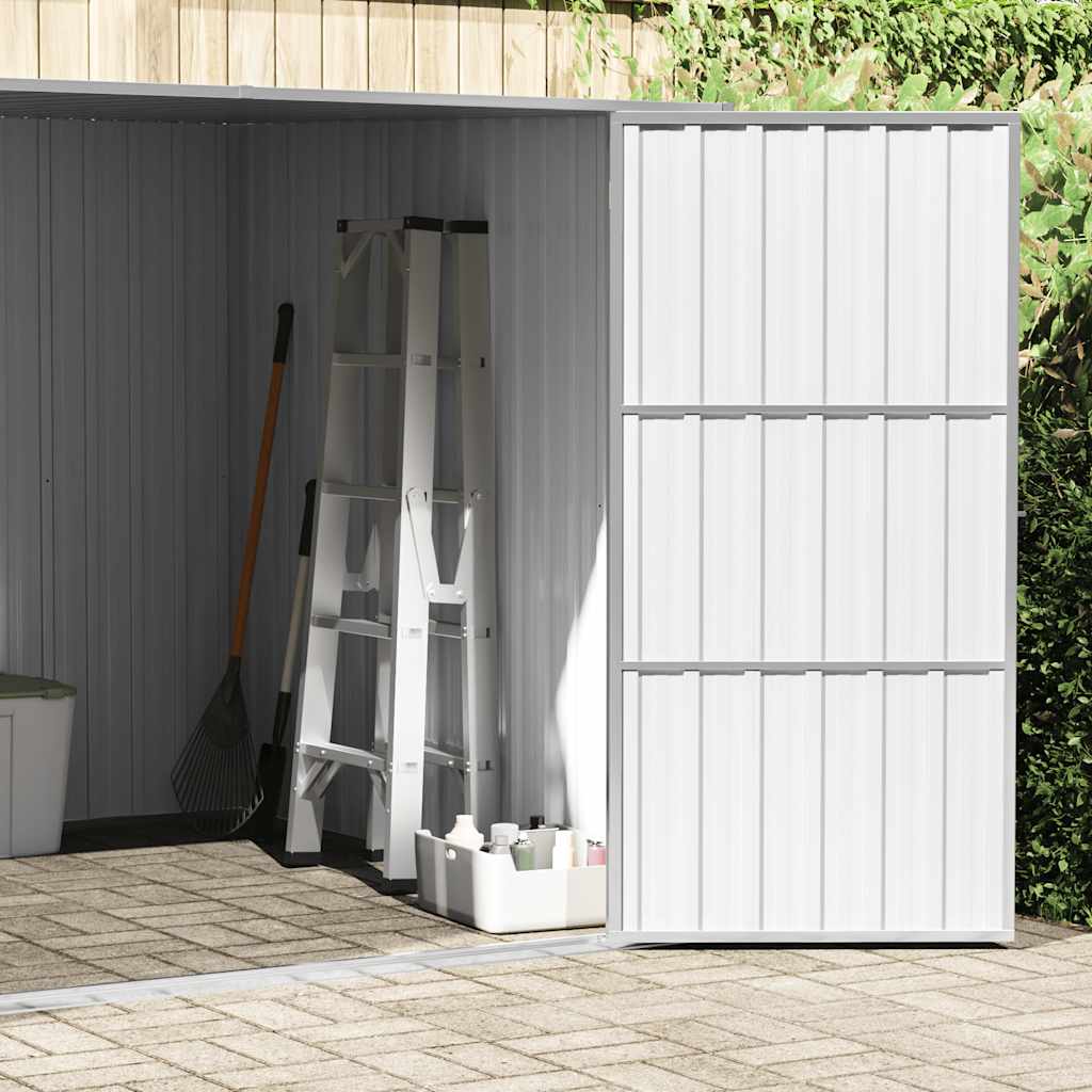 vidaXL Αποθήκη Κήπου Γκρι 195 x 198 x 159 εκ. από Γαλβανισμένο Ατσάλι