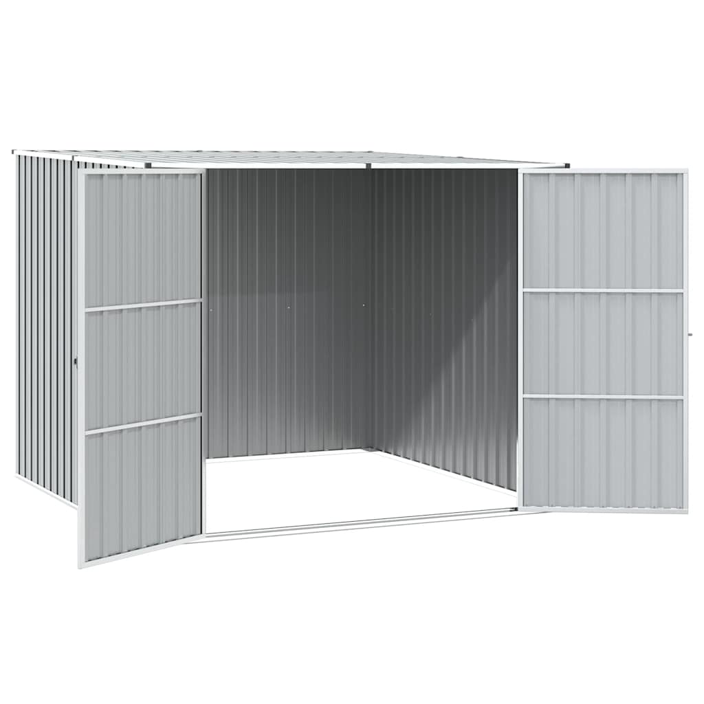 vidaXL Αποθήκη Κήπου Γκρι 195 x 198 x 159 εκ. από Γαλβανισμένο Ατσάλι