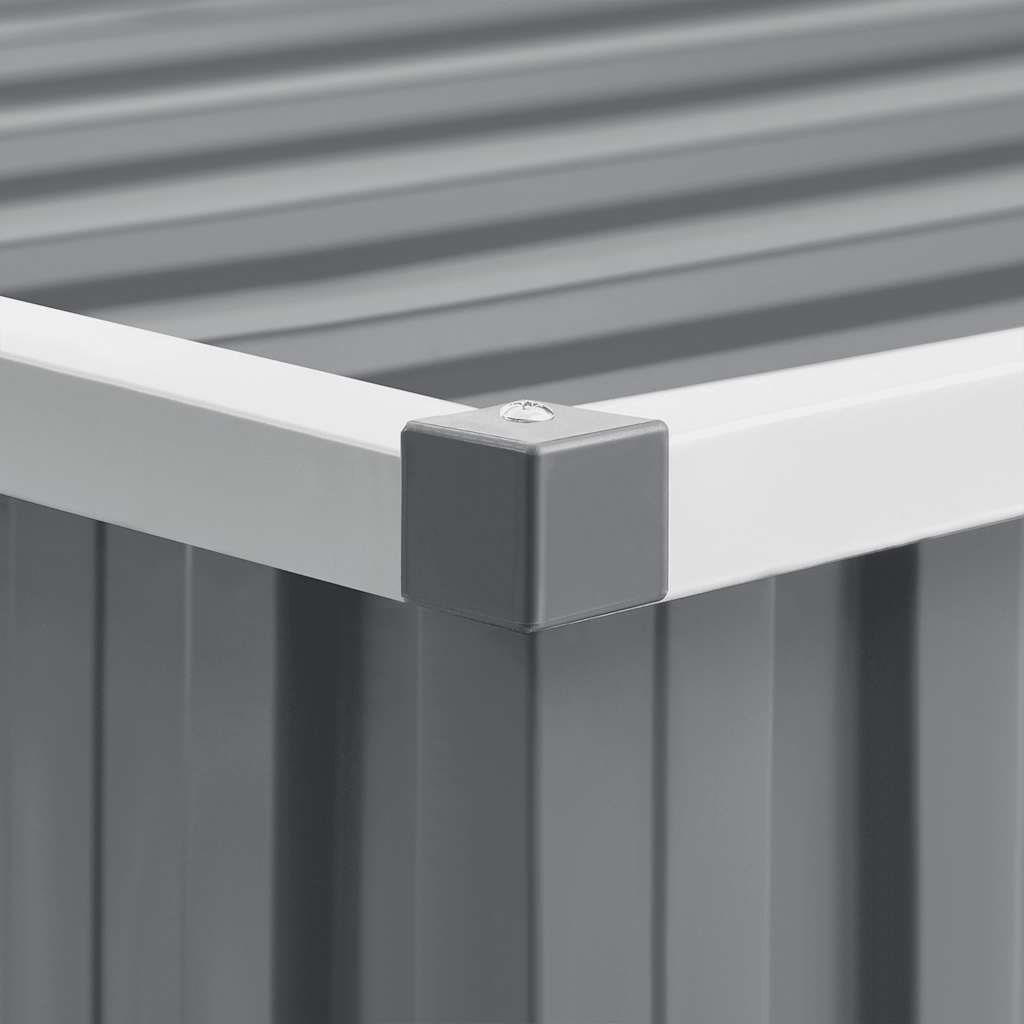 vidaXL Αποθήκη Κήπου Γκρι 195 x 198 x 159 εκ. από Γαλβανισμένο Ατσάλι