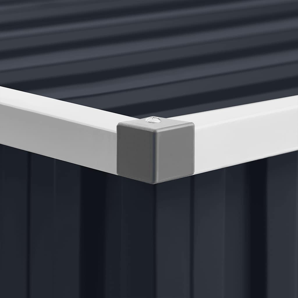 vidaXL Αποθήκη Κήπου Ανθρακί 195x198x159 εκ. από Γαλβανισμένο Ατσάλι