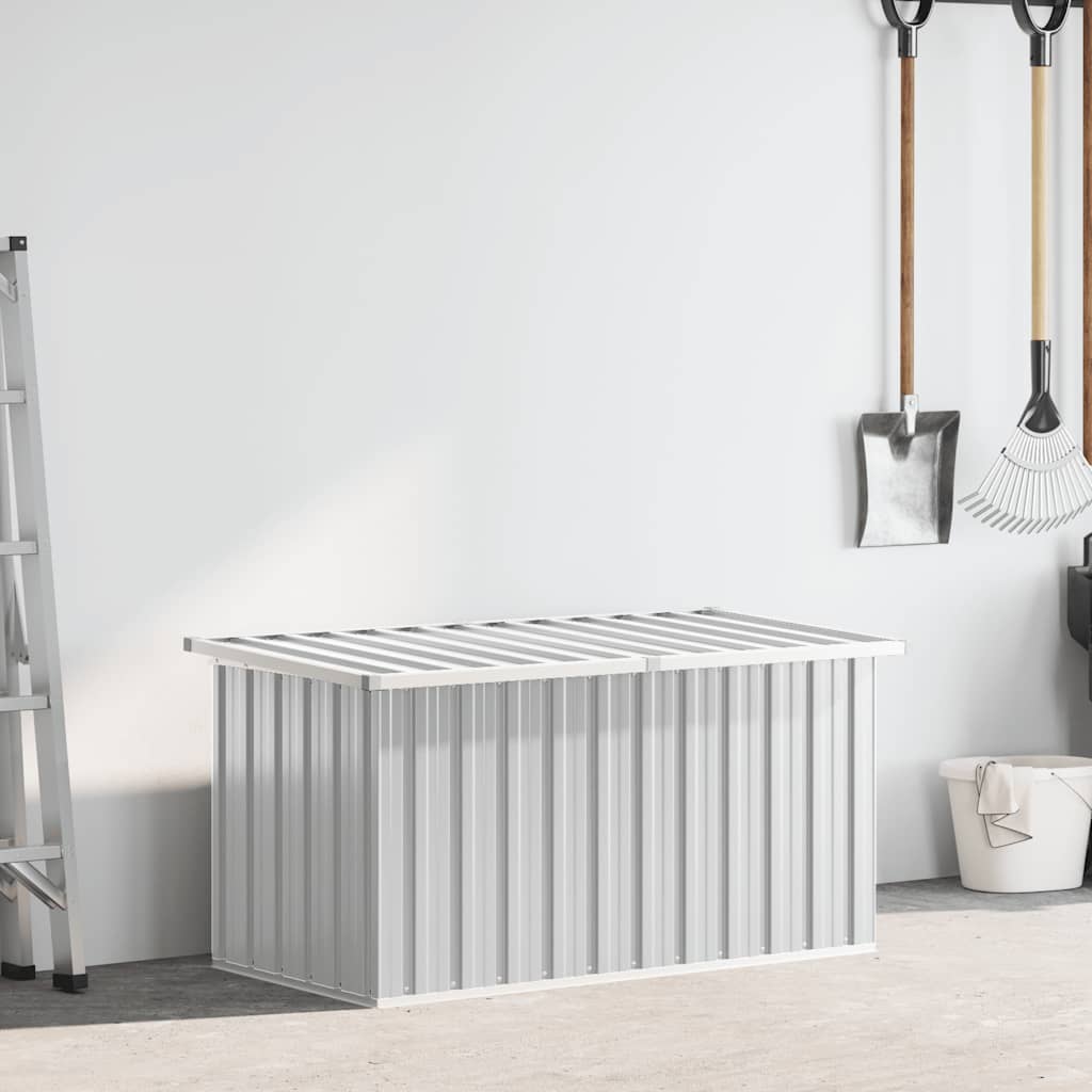 vidaXL Μπαούλο Αποθήκευσης Κήπου Γκρι 129 x 67 x 65 εκ.