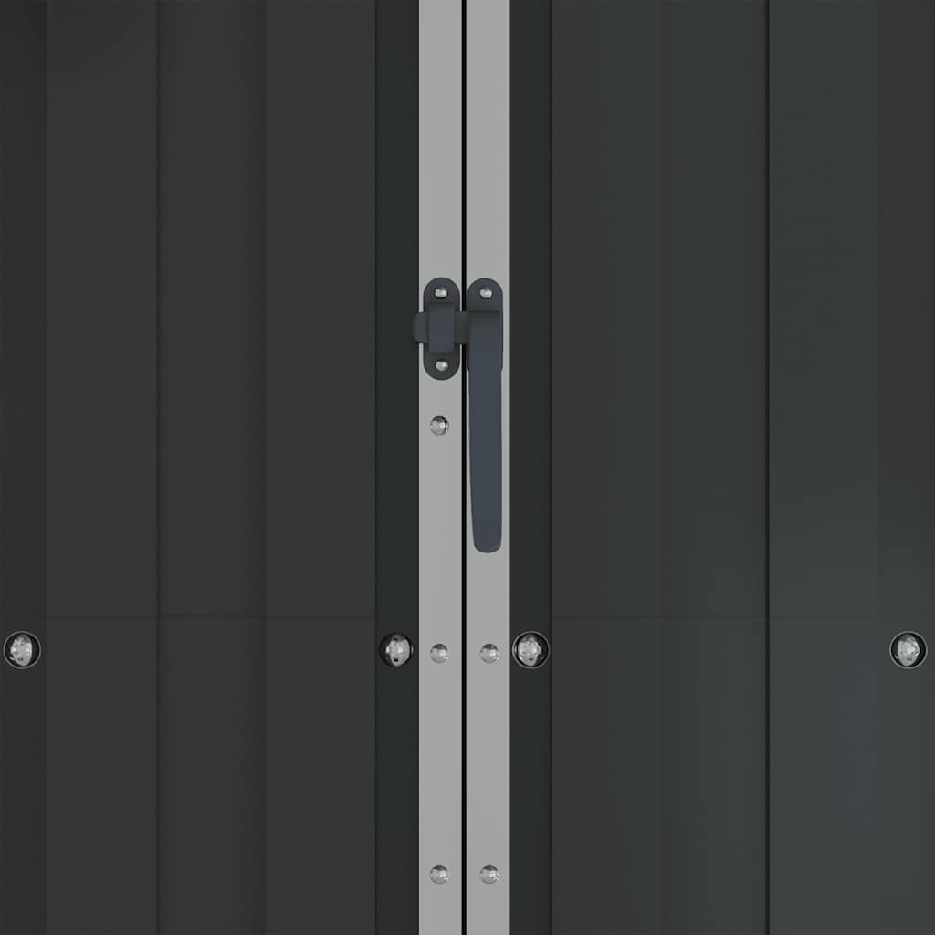 vidaXL Αποθήκη Κήπου Ανθρακί 116x45x175 εκ. από Γαλβανισμένο Ατσάλι