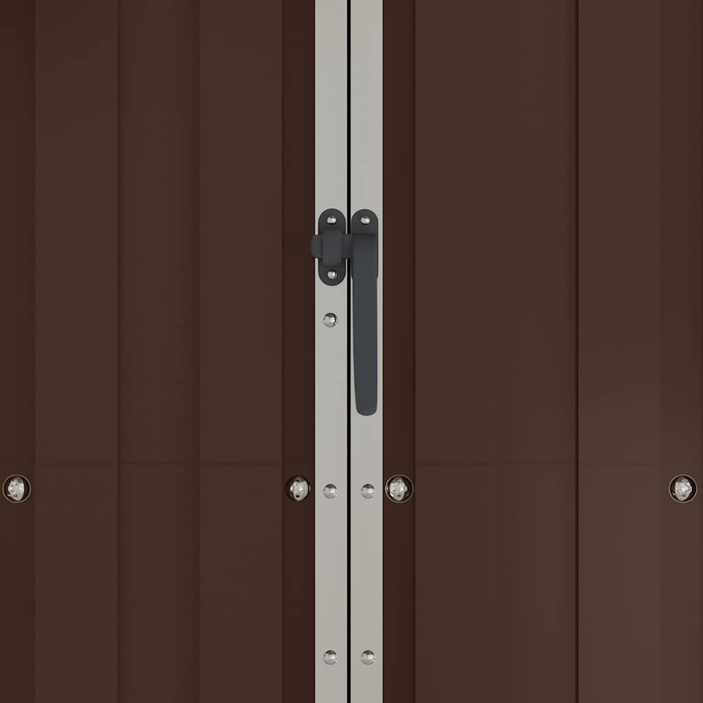 vidaXL Αποθήκη Κήπου Καφέ 116x45x175 εκ. από Γαλβανισμένο Ατσάλι