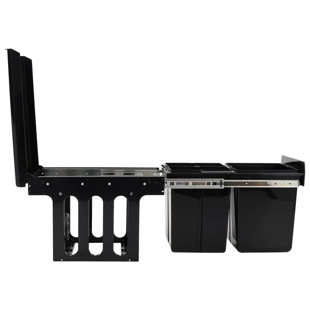 vidaXL Κάδος για Ντουλάπι Κουζίνας Συρόμενος 48 Λίτρων με Soft-Close