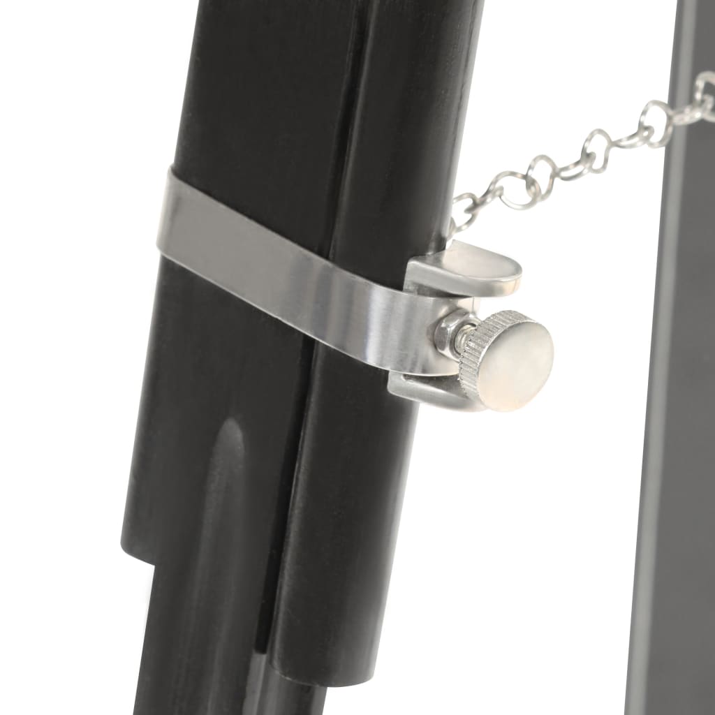 vidaXL Φωτιστικό Δαπέδου Προβολέας Τρίποδο Μαύρο 171 εκ. Ξύλο Μάνγκο