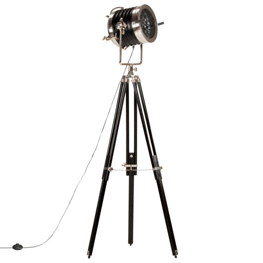 vidaXL Φωτιστικό Δαπέδου Προβολέας Τρίποδο Μαύρο 171 εκ. Ξύλο Μάνγκο
