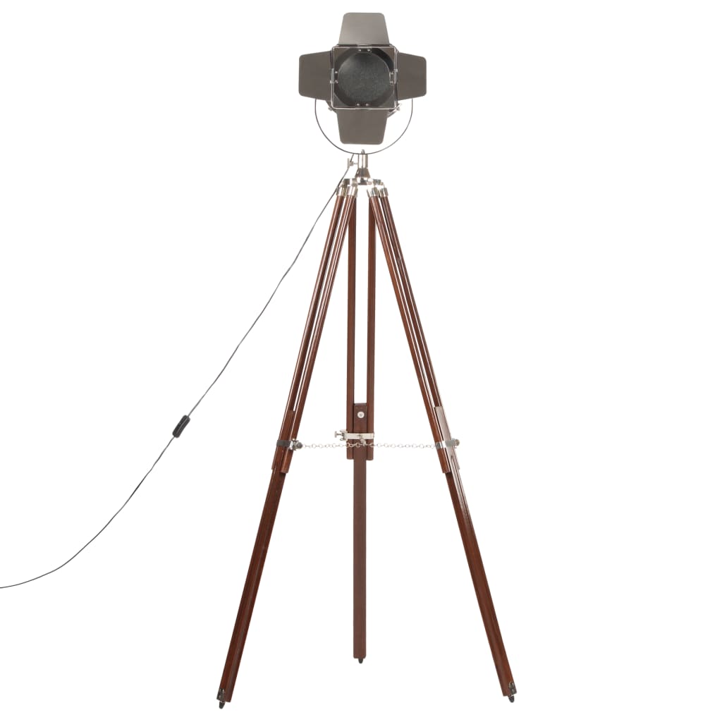 vidaXL Φωτιστικό Δαπέδου με Τρίποδο 180 εκ. από Μασίφ Ξύλο Μάνγκο