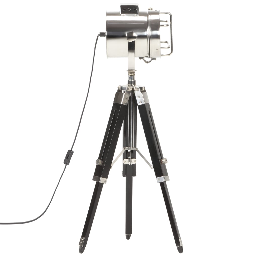 vidaXL Φωτιστικό Δαπέδου Προβολέας Τρίποδο Μαύρο 69 εκ. Ξύλο Μάνγκο