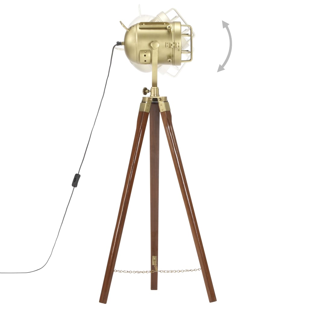 vidaXL Φωτιστικό Δαπέδου με Τρίποδο 97 εκ. από Μασίφ Ξύλο Μάνγκο