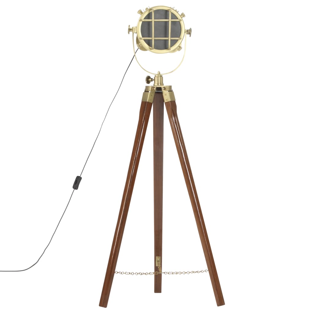 vidaXL Φωτιστικό Δαπέδου με Τρίποδο 97 εκ. από Μασίφ Ξύλο Μάνγκο