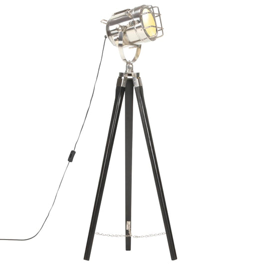 vidaXL Φωτιστικό Δαπέδου Προβολέας Τρίποδο Μαύρο 97 εκ. Ξύλο Μάνγκο