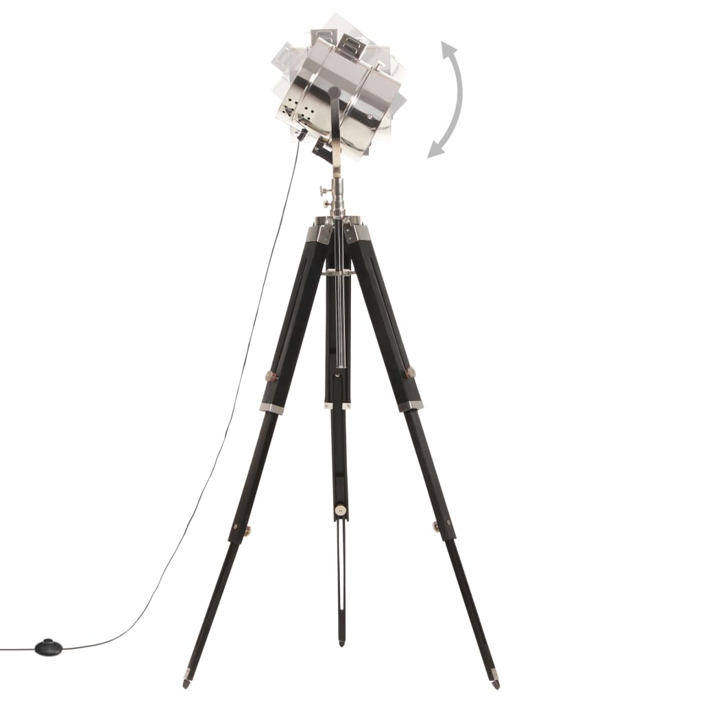 vidaXL Φωτιστικό Δαπέδου με Τρίποδο 165 εκ. από Μασίφ Ξύλο Μάνγκο