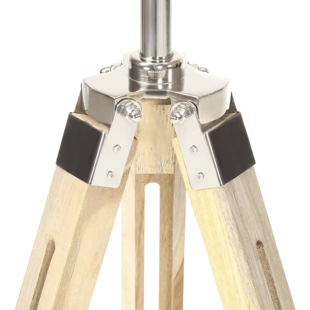 vidaXL Φωτιστικό Δαπέδου με Τρίποδο 140 εκ. από Μασίφ Ξύλο Μάνγκο