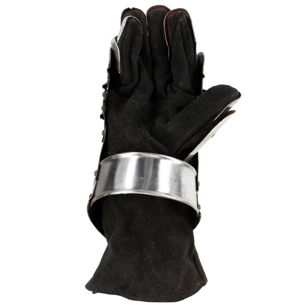 vidaXL Γάντια Πανοπλίας Μεσαιωνικού Ιππότη LARP Ασημί Ατσάλινα