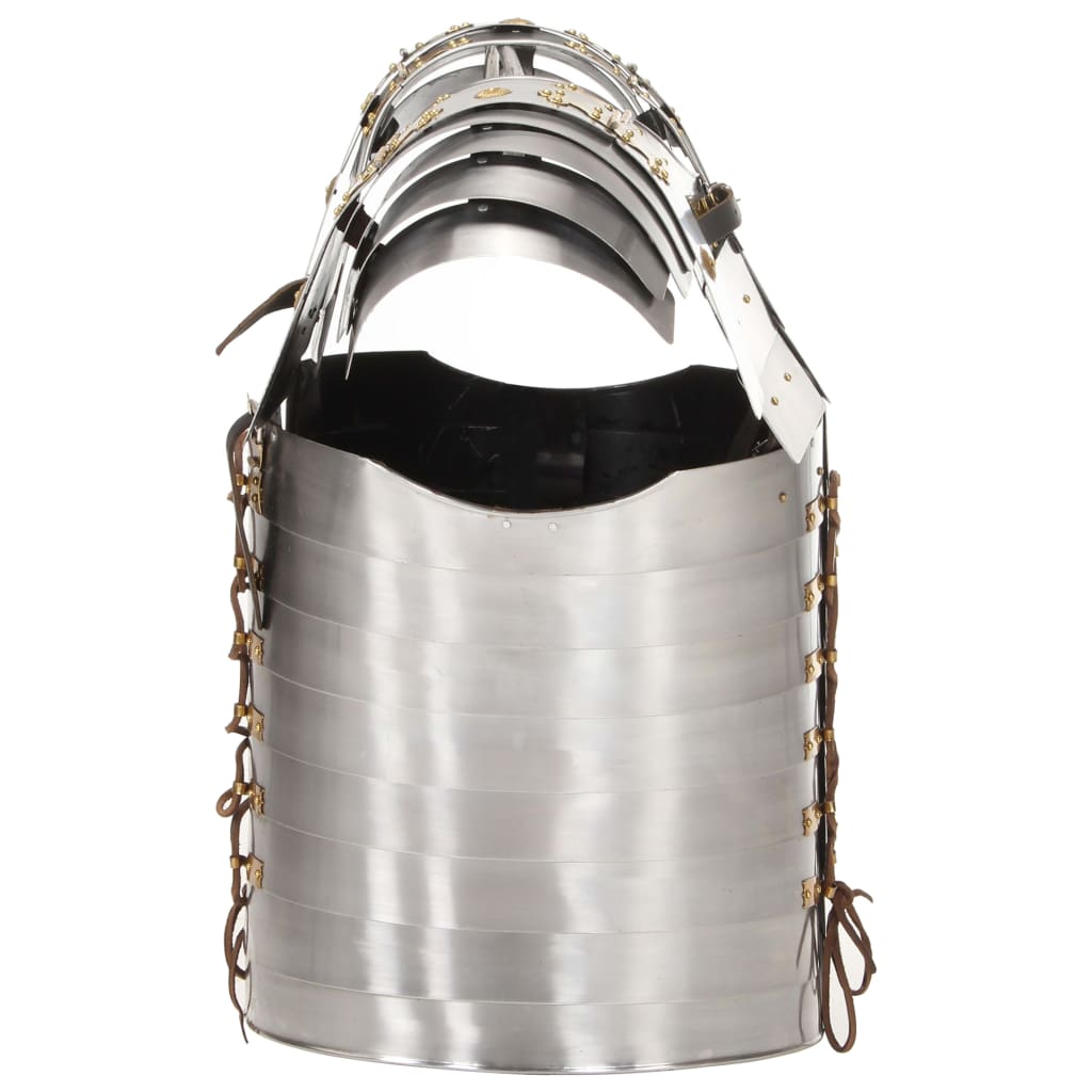 vidaXL Πανοπλία Ρωμαίου Στρατιώτη Ρέπλικα LARP Ασημί Ατσάλινη