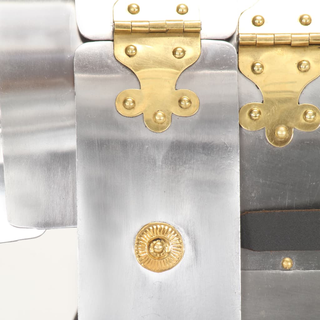 vidaXL Πανοπλία Ρωμαίου Στρατιώτη Ρέπλικα LARP Ασημί Ατσάλινη