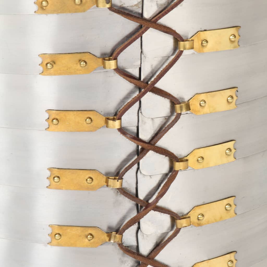 vidaXL Πανοπλία Ρωμαίου Στρατιώτη Ρέπλικα LARP Ασημί Ατσάλινη