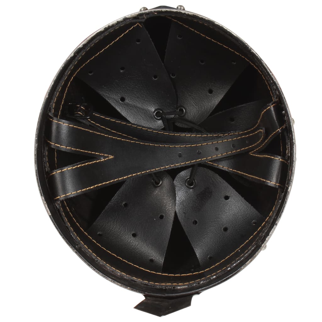 vidaXL Κράνος Ιππότη Μεσαιωνικό Ρέπλικα Αντικέ για LARP Ασημί Ατσάλινο