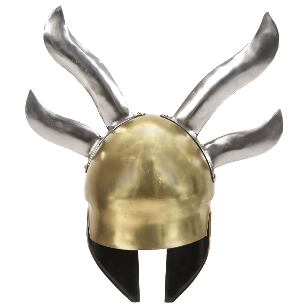 vidaXL Κράνος Πολεμιστή Αρχαιοελληνικό Ρέπλικα Αντικέ για LARP Μπρονζέ