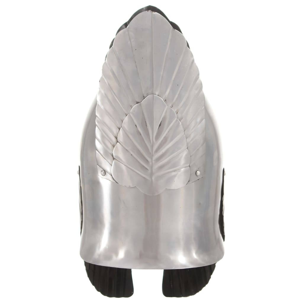 vidaXL Κράνος Ιππότη Φανταστικό Μεσαιωνικό Ρέπλικα LARP Ασημί Ατσάλινο