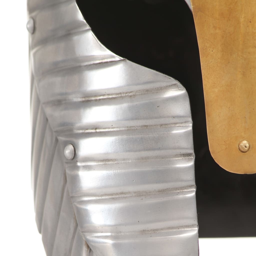 vidaXL Κράνος Ιππότη Φανταστικό Μεσαιωνικό Ρέπλικα LARP Ασημί Ατσάλινο