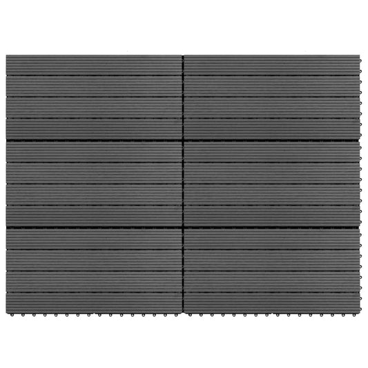 vidaXL Πλακάκια 6 τεμ. Γκρι 1 μ² / 60 x 30 εκ. από WPC