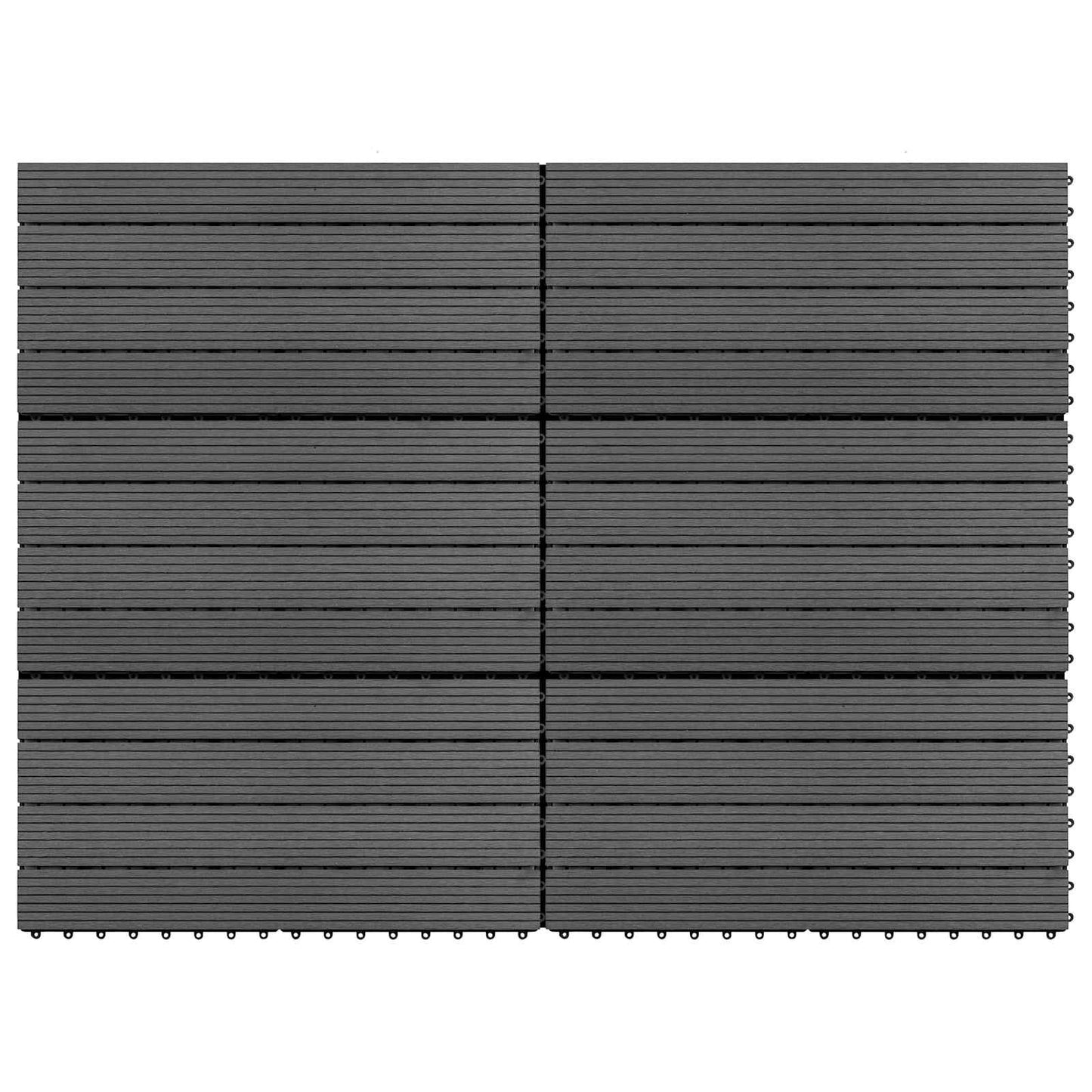 vidaXL Πλάκα Κατασκευής 6 pcs Γκρι 60 x 30 cm WPC