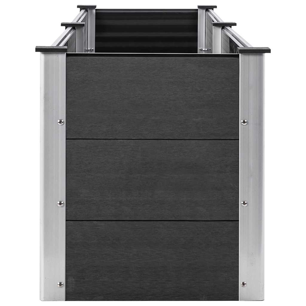 vidaXL Ζαρντινιέρα Υπερυψωμένη Γκρι 250 x 50 x 54 εκ. από WPC